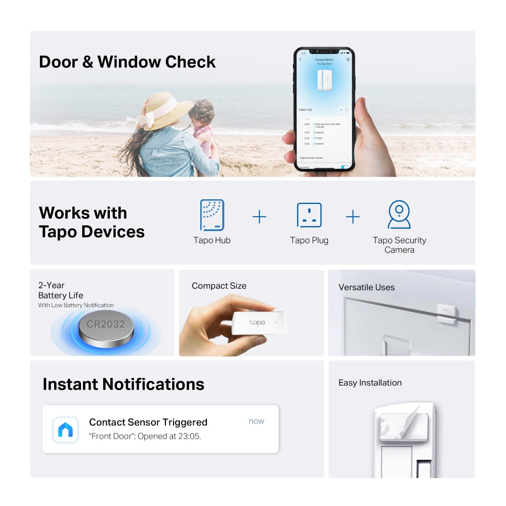 TP-Link Tapo Smart Door/Window Sensor - Security