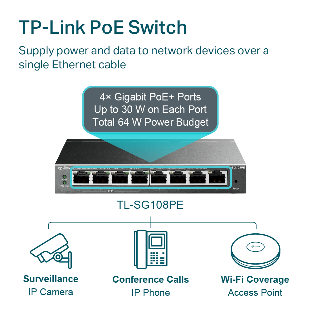 TP-Link 8-Port Easy Smart PoE Gigabit Switch