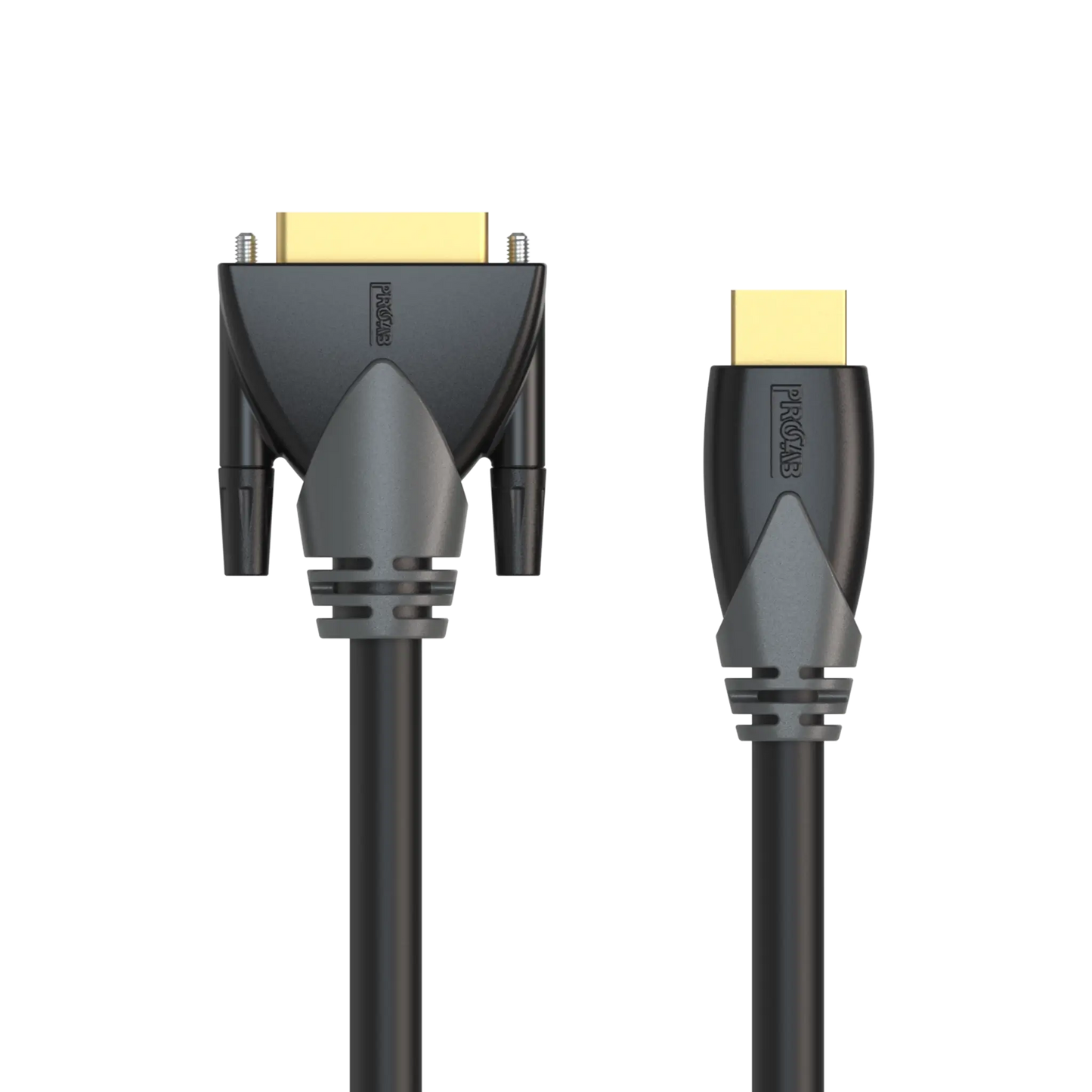 PROCAB CLV160 DVI-D Male to HDMI A Male Cable, 1.5 Meter length, 24 AWG, showing the cable design and connectors.