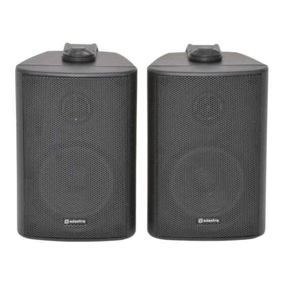 Adastra BC3B pair of 3-inch background speakers in black.