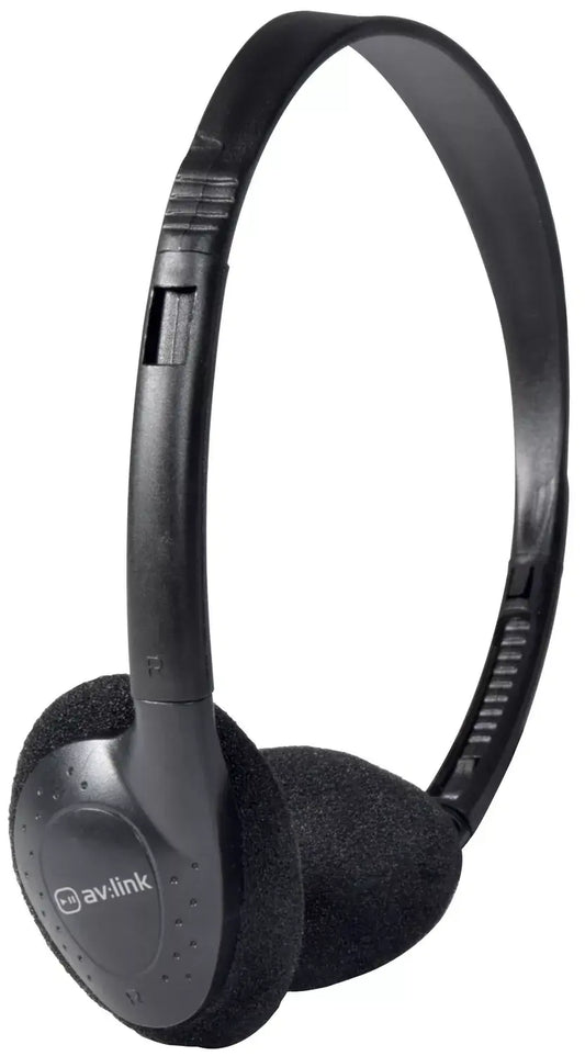 AVLINK SH30T Stereo Lightweight TV Headphones with extra long lead and volume control.