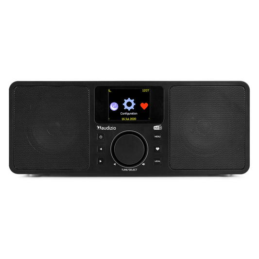 AUDIZIO ROME WIFI INTERNET STEREO DAB+ RADIO in black color
