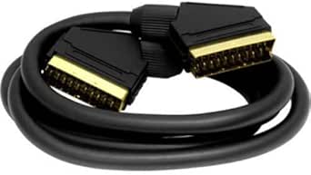 AVLINK 21-Pin SCART Plug to SCART Plug Cable, 3M long with gold-plated connectors for optimal audio and video quality.