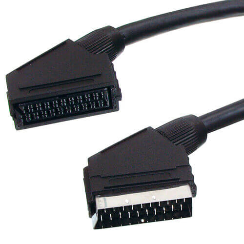 AVLINK 1.5M SCART AV connection lead, a 21 pin male to male cable, designed for connecting audio and video devices.