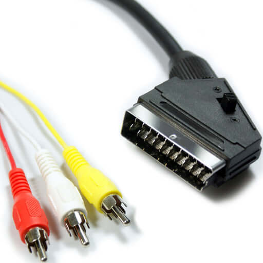 AVLINK 1.5M SCART AV CONNECTION LEAD - 21 PIN MALE TO MALE CABLE displayed on a white background.