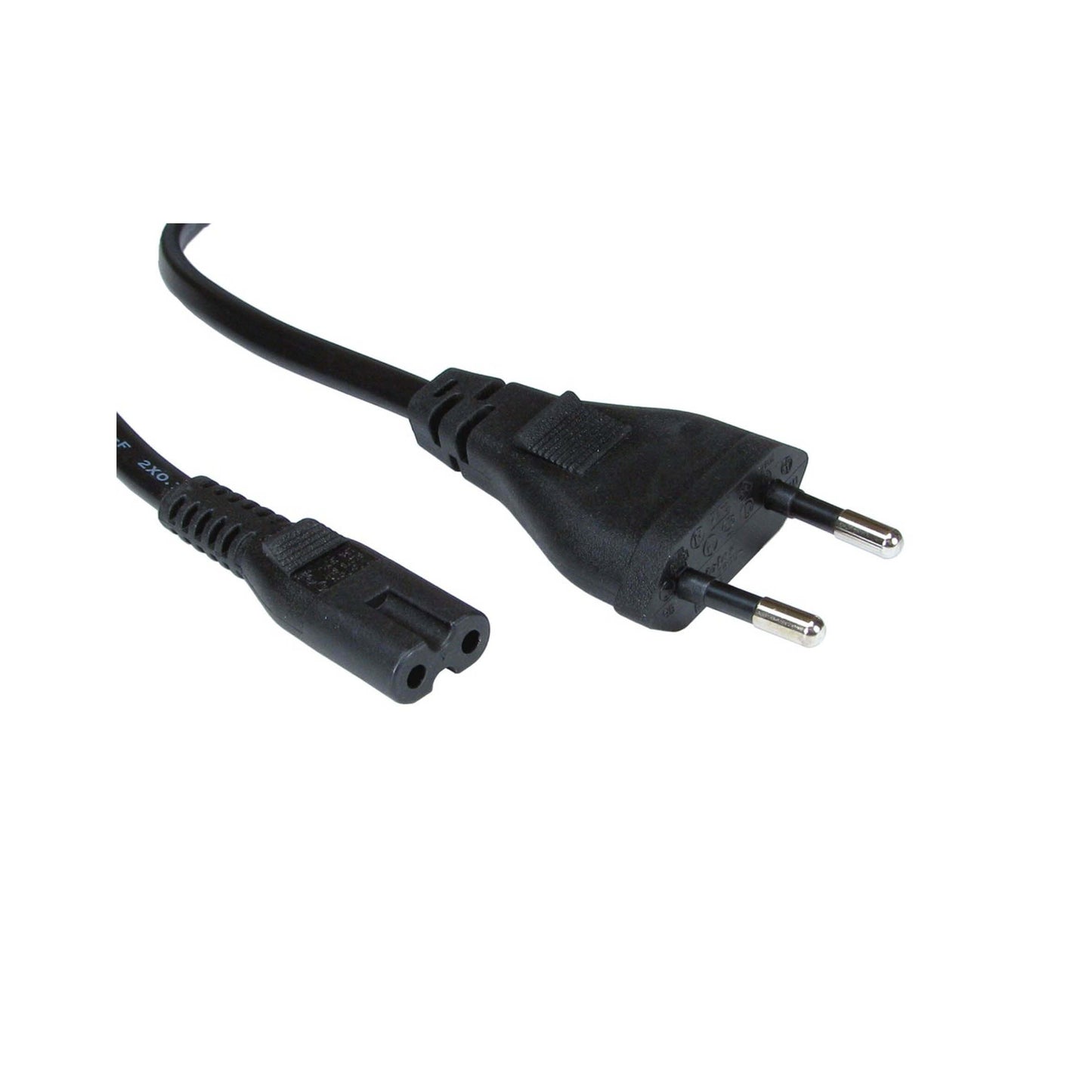 High-quality TVA 1.8M lead fig 8 mains 2-pin plug power cable suitable for low-powered appliances.