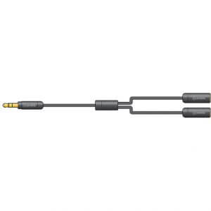 AVLINK 0.3M Precision Splitter Lead featuring a 3.5mm stereo plug and two 3.5mm stereo sockets.