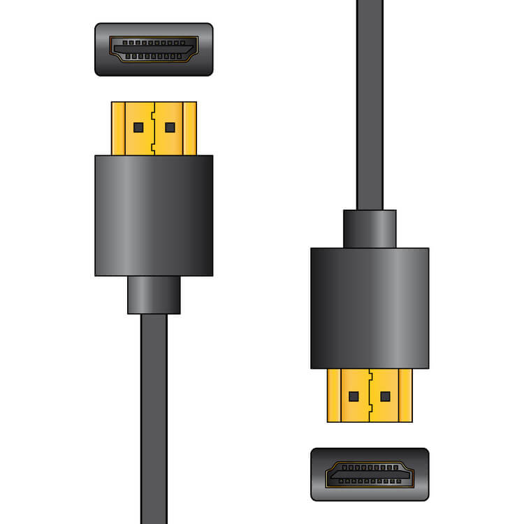 AVLINK LEAD HDMI PL-PL 1.0M V2 4K cable with Ethernet, showcasing a thin design.