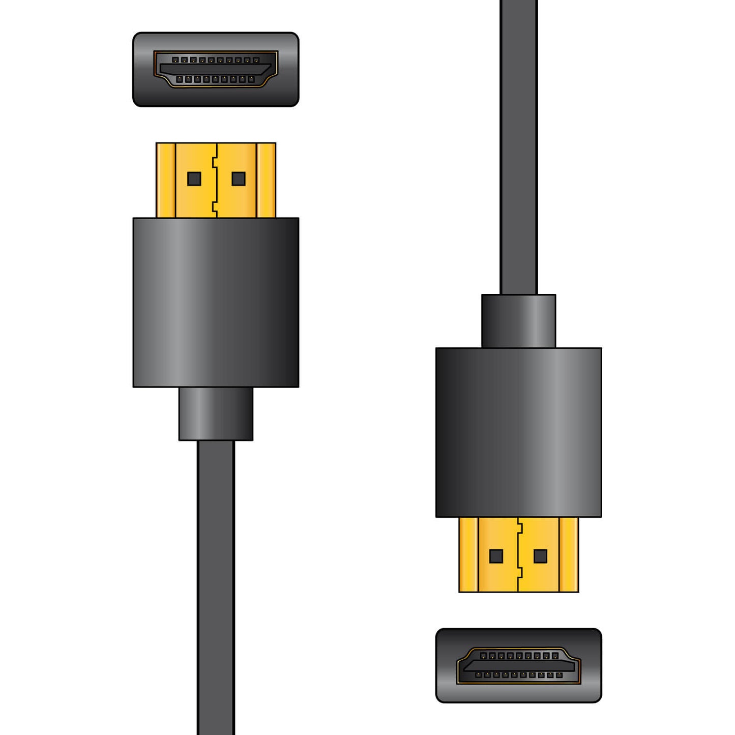 High-Speed HDMI Cable for Ultra HD Video, 1.5M length, featuring Ethernet support.