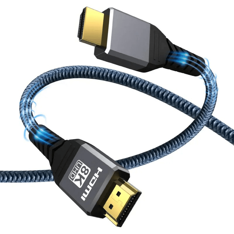 High-speed HDMI cable for ultra HD video, 1 meter long, supporting 8K resolution with Ethernet capability.