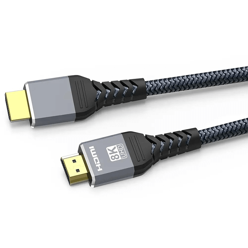 High-speed HDMI cable for ultra HD video, 1 meter long, supports 8K resolution with Ethernet.