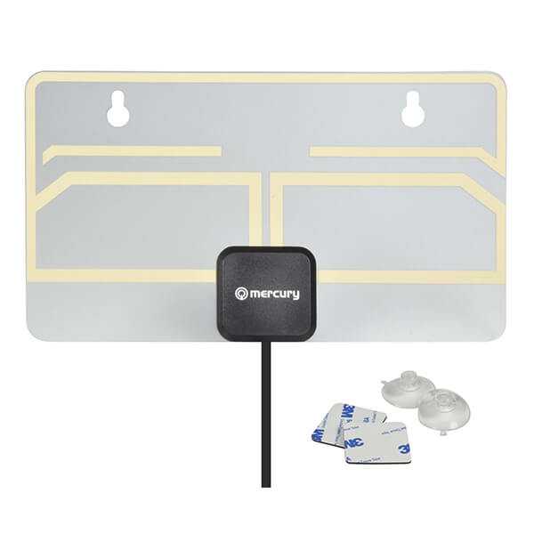 MERCURY ST25P Paper-Thin Transparent HDTV Aerial, a lightweight and high gain antenna designed for digital TV and DAB/FM radio.