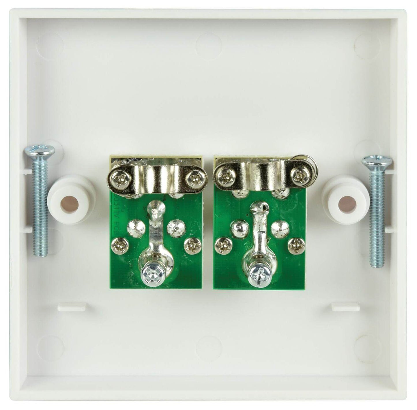 AVLINK 2 x Satellite Steel Wallplate for flush mounting, featuring F-Connectors.