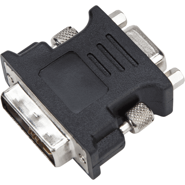 Targus DVI-I (M) to VGA (F) Adapter for connecting DVI desktops to VGA displays.