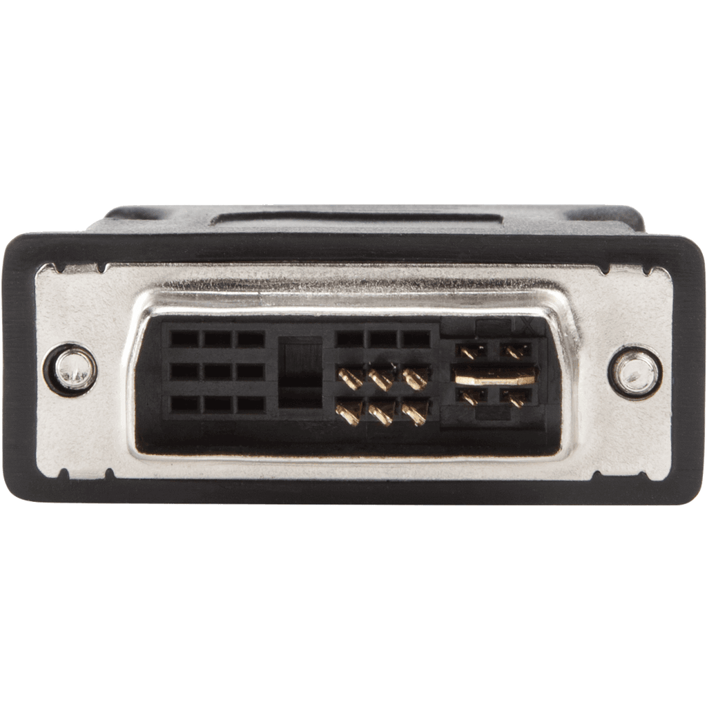 Targus DVI-I (M) to VGA (F) Adapter for connecting DVI desktops to VGA displays.