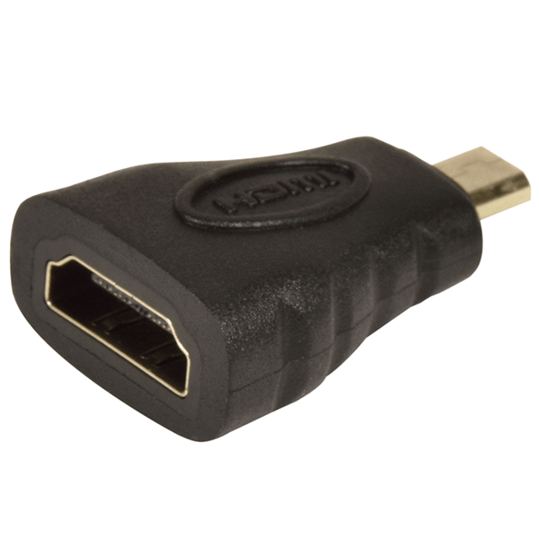 AVLINK ADAP HDMI Female to HDMI Mini Male Gold Adapter showing the product design and connectors.