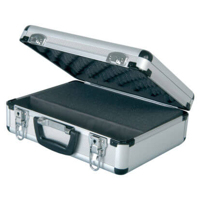Durable and stylish Chord MFC330 aluminium microphone flight case for secure storage.