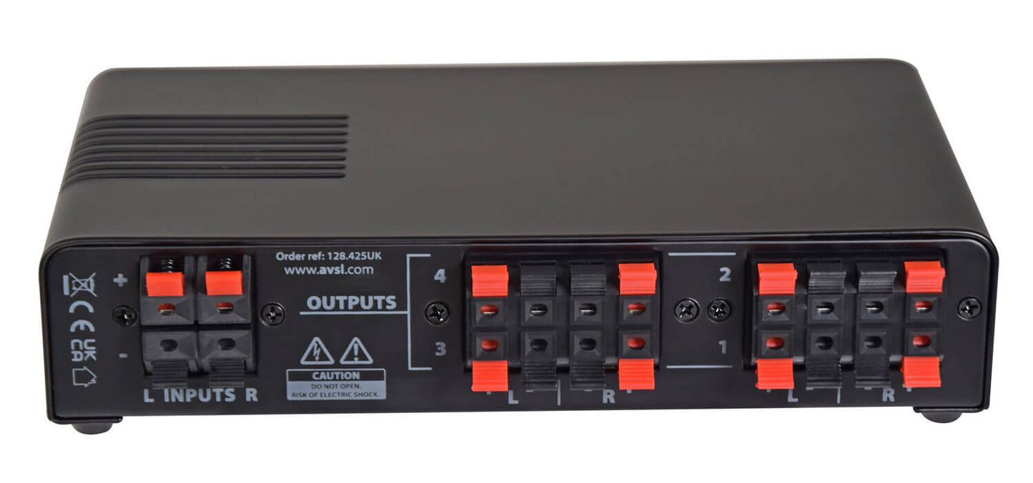 AVLINK AD-SPK14 4-Way Loudspeaker Selector Switch for stereo amplifier distribution.