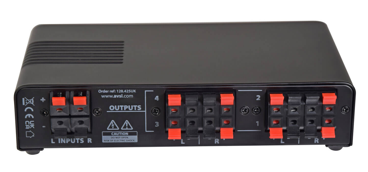 AVLINK AD-SPK14 4-Way Loudspeaker Selector Switch for stereo amplifier distribution.