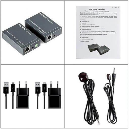 TVA HDMI Over Cat5/6 Extender 60m with IR for high definition signal transmission