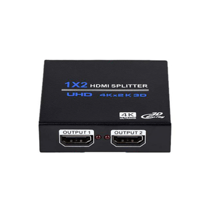 TVA 4K HDMI Splitter with one input and two outputs for high performance HDMI distribution.