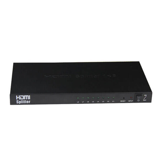 TVA 4K HDMI Splitter 1x8 allowing connection of one source to eight displays.