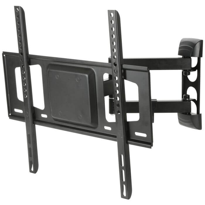 AVLINK USC401 Full Motion Double Arm TV Wall Mount Bracket designed for 26-55 inch screens in black color.