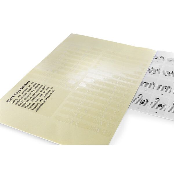 Image of MAX KB-KEY removable keyboard keynote stickers designed for kids and beginners, showcasing colorful and engaging designs.