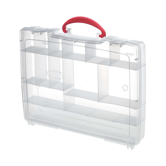 SP PAN 193/14C Transparent Polypropylene Organiser Box with 14 compartments, ideal for organizing small items.