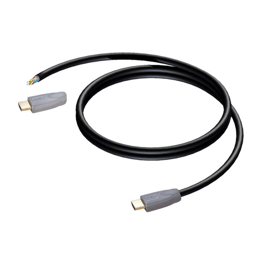 Image of the PROCAB HDM100 Pre-Made Open Ended Contractor Cable, 15 meters long, AWG24, showcasing its design and features.