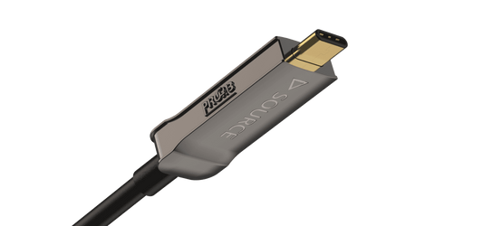 PROCAB USB Type-C to USB Type-C Active Optical Cable, 15 meters long, supporting USB 3.2 Gen 2 with a transfer speed of 10 Gbps.