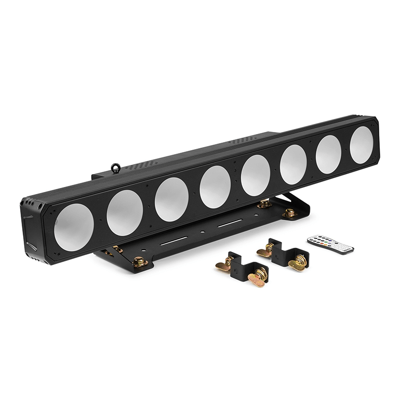 BEAMZ LUCID 2.8 LED BAR featuring 8x 30W RGBW lights, designed for professional stage lighting applications.