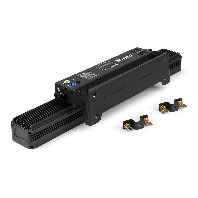 BEAMZ LUCID 2.8 LED BAR featuring 8 powerful 30W RGBW lights, designed for professional stage lighting applications.