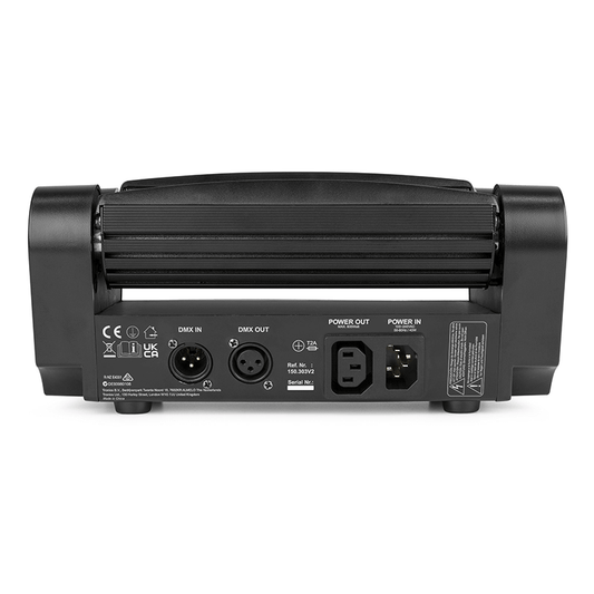 BEAMZ MHL820 Double Helix 8x 3W RGBW LED DMX Lighting Effect showcasing vibrant lighting patterns.