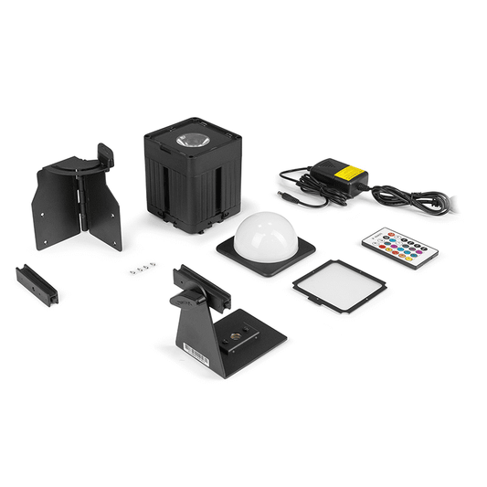 BEAMZ KUBE20BK Linkable Battery Uplight Outdoor featuring 20W RGBWA-UV LED, ideal for events and parties.