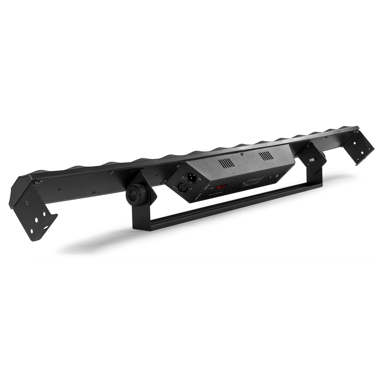 BEAMZ LCB14 Hybrid LED Bar Pixel Control featuring 14 warm white LEDs and 56 RGB LEDs, showcasing its sleek design and lighting capabilities.