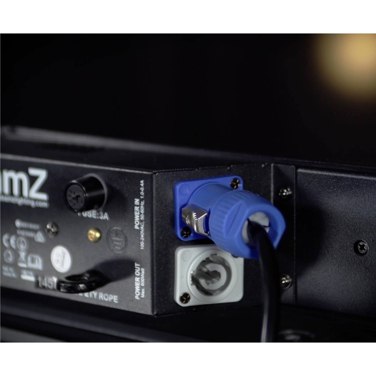 BEAMZ LCB14 Hybrid LED Bar Pixel Control featuring 14 warm white LEDs and 56 RGB LEDs, showcasing its sleek design.