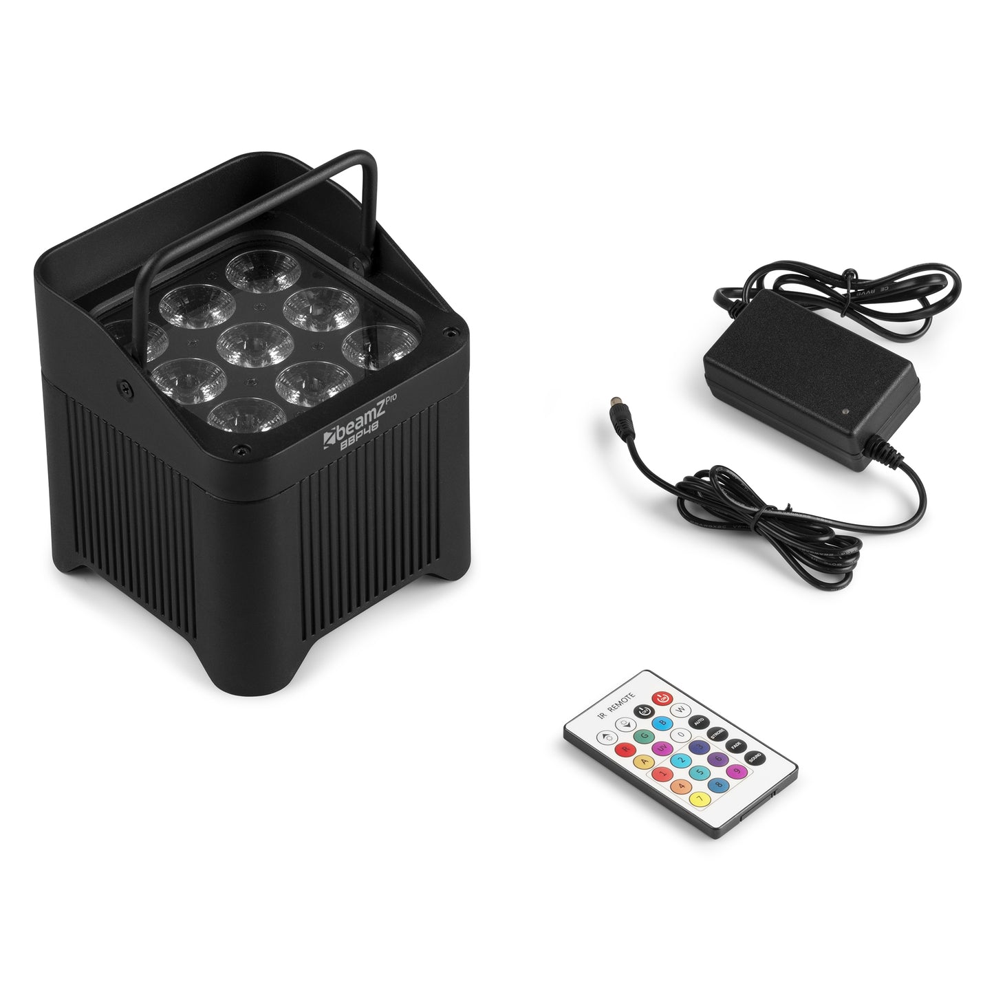 Beamz Pro BBP48 LED Battery Uplight PAR - 9x 12W RG