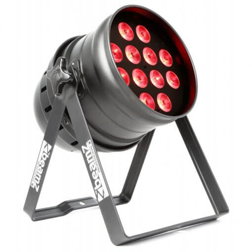 Beamz Pro BPP220 12x12W Quad RGBW LED PAR 64 with IR Remote and DMX light fixture
