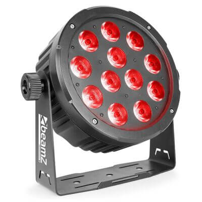 Beamz Pro BAC504 12x12W 4-in-1 RGBW LED PAR light in aluminum housing with DMX and IR remote