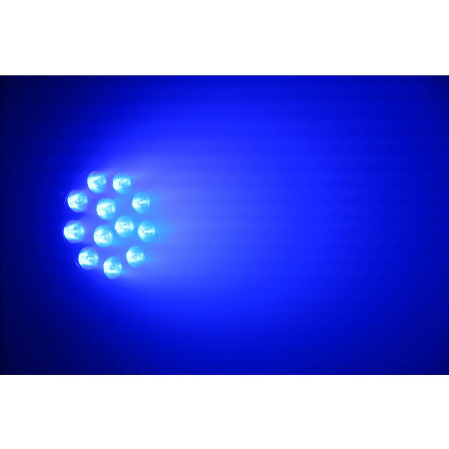 BEAMZPRO BAC506W LED PAR 64 lighting fixture featuring 12x 18W RGBAWUV LED lights with DMX control.