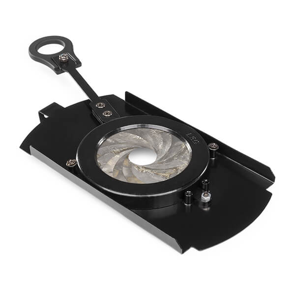 Image of the BEAMZ BTS IRIS Adjustable Diaphragm designed for BeamZ BTS Lens Tubes, showcasing its features and design.