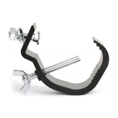 Beamz Black G-Shaped Mounting Hook, 28x63mm, 30kg Load - Product Image