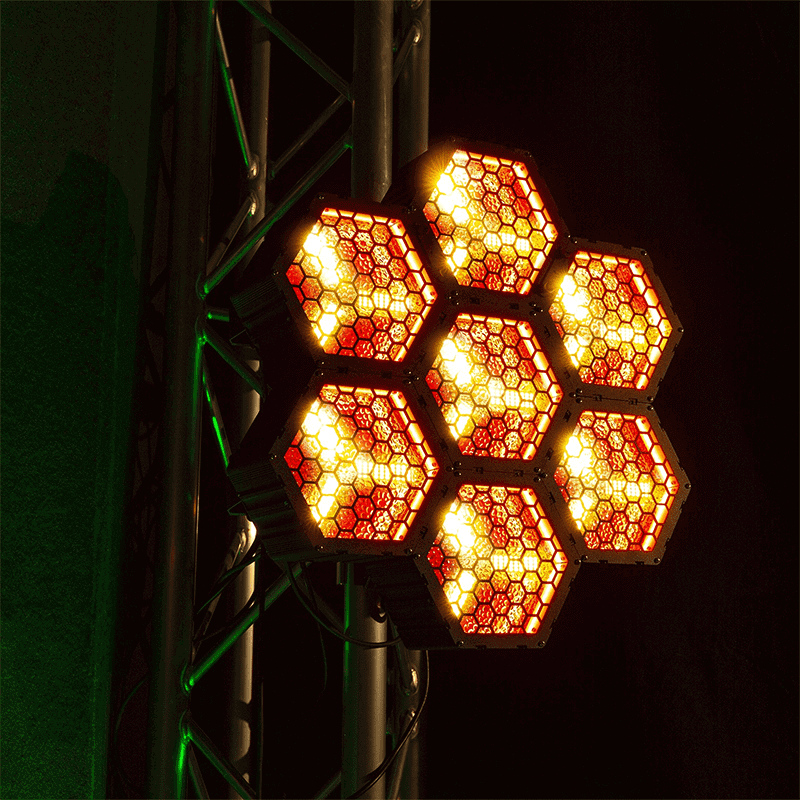 BEAMZ RB90 Deco Retro Blinder featuring 3x30W RGBW LED lights, designed for stylish stage lighting.