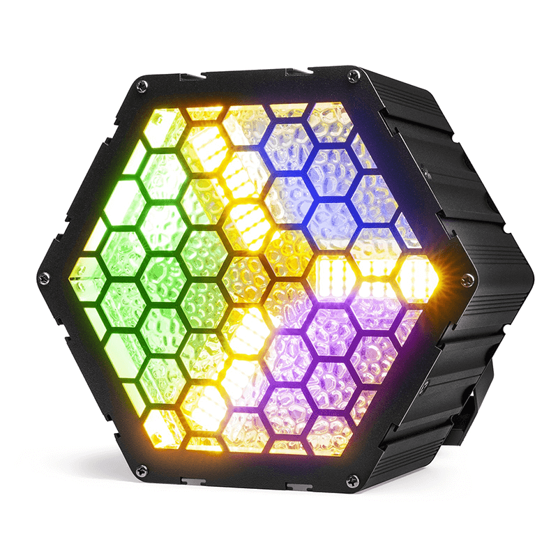 BEAMZ RB90 Deco Retro Blinder featuring 3x30W RGBW LED lights, designed for stylish stage lighting.