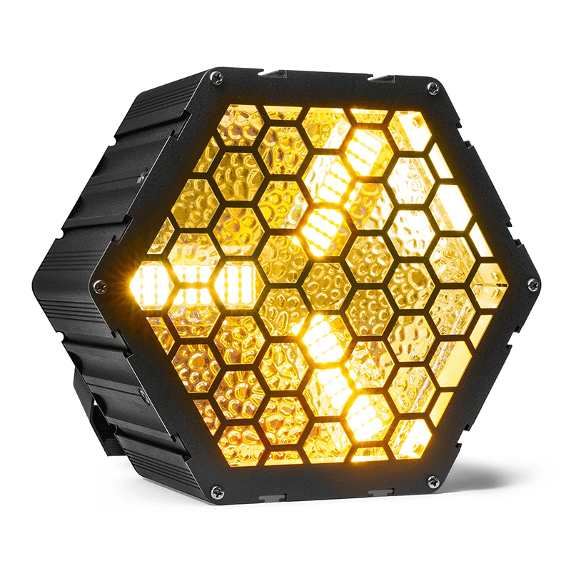 BEAMZ RB90 Deco Retro Blinder featuring 3x30W RGBW LED lights, designed for stylish stage lighting.