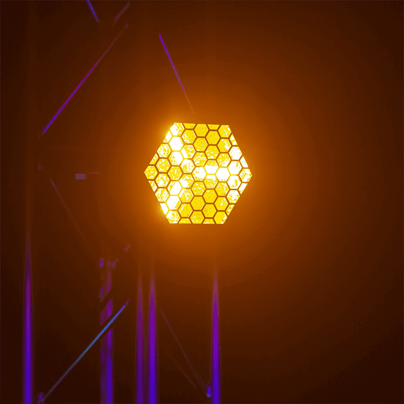 BEAMZ RB90 Deco Retro Blinder with 3x30W RGBW LED lights, designed for stylish stage lighting.