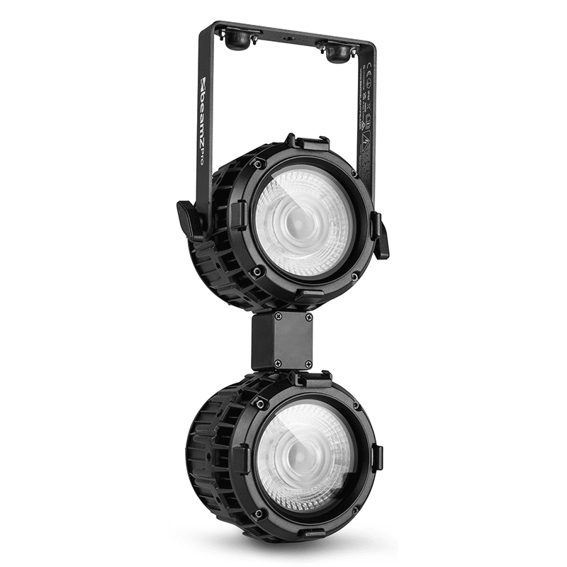 BEAMZPRO NEUTRON-DOT 60W Linkable LED Light, suitable for indoor and outdoor use, showcasing its RGBWW capabilities.