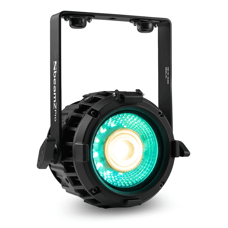 BEAMZPRO NEUTRON-DOT 60W Linkable LED Light - IP65 RGBWW, suitable for both indoor and outdoor use, showcasing its vibrant RGBWW lighting capabilities.