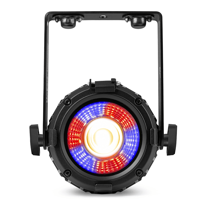 BEAMZPRO NEUTRON-DOT 60W Linkable LED Light in RGBWW colors, suitable for indoor and outdoor use, showcasing its design and features.